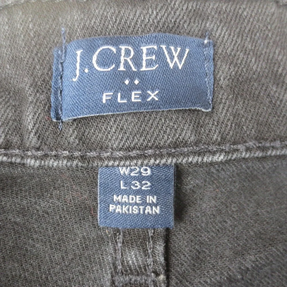 J Crew Flex Jeans Mens 29x32 (Actual 30x30) Black Straight Fit Shadow Wash Denim